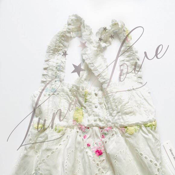 FOR LOVE & LEMONS Andrea Embroidered Mini Floral Dress NWT - Picture 5 of 11